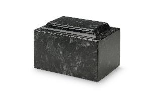 black cultured marble cremation urn
